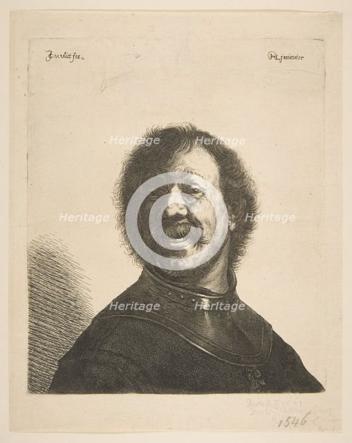 Laughing Man in a Gorget, 1620-40. Creator: Jan Georg van Vliet.