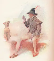 Launce and his Dog 1903, (1903). Artist: Philip William May