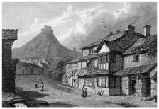 Launceston Castle, Cornwall, 19th century.Artist: E Francis
