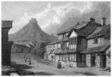 Launceston Castle, Cornwall, 19th century.Artist: E Francis