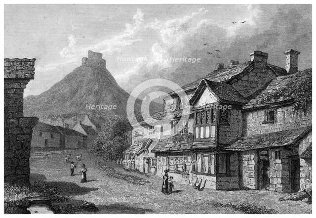 Launceston Castle, Cornwall, 19th century.Artist: E Francis