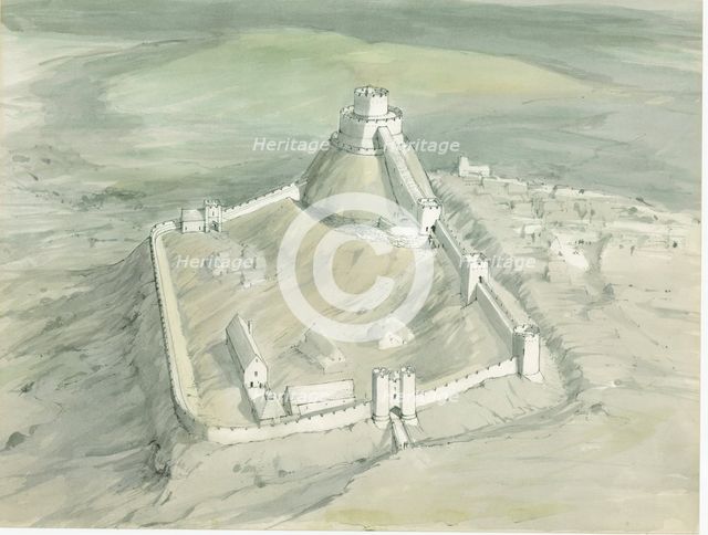 Launceston Castle, Weston Road, Launceston, Cornwall, 1980-1989. Creator: Terry Ball.