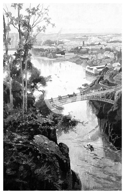 Launceston, from Cataract Bridge, Tasmania, Australia, 1886. Artist: Unknown