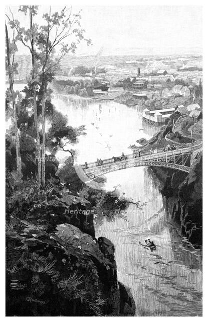Launceston, from Cataract Bridge, Tasmania, Australia, 1886. Artist: Unknown