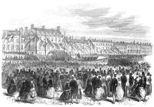 Launch of a life-boat at Weymouth, 1869. Creator: Unknown