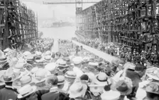 Launch of ARIZONA, between c1910 and c1915. Creator: Bain News Service