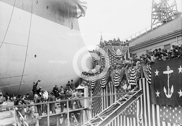 Launch of "Florida", U.S.N., 1910. Creator: Bain News Service.
