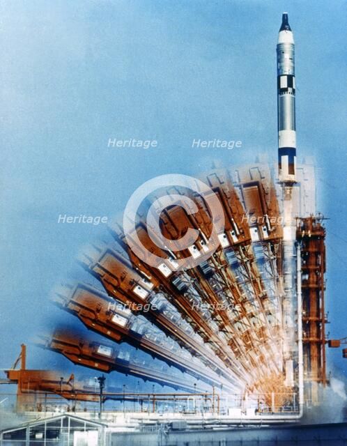 Launch of Gemini-Titan 2, Cape Kennedy Air Force Station, Florida, USA, 19 January 1965. Creator: NASA.