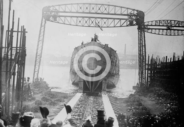 Launch of QUEEN MARY, 1912. Creator: Bain News Service.
