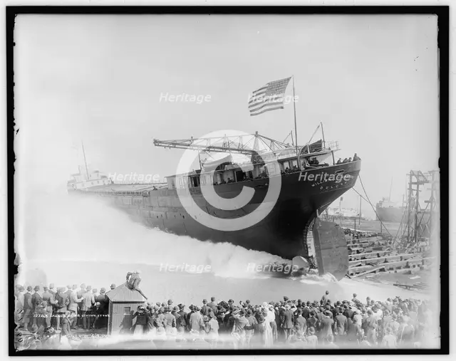 Launch of S.S. Livingstone, c1908. Creator: Unknown.
