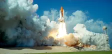 Launch of Space Shuttle Challenger from Kennedy Space Center, Florida, USA, 1985. Creator: Unknown