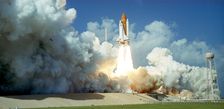 Launch of Space Shuttle Challenger from Kennedy Space Center, Florida, USA, 1985