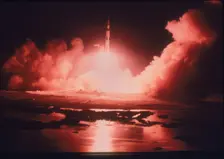 Launch of the Apollo 17 mission, 1972. Creator: Unknown