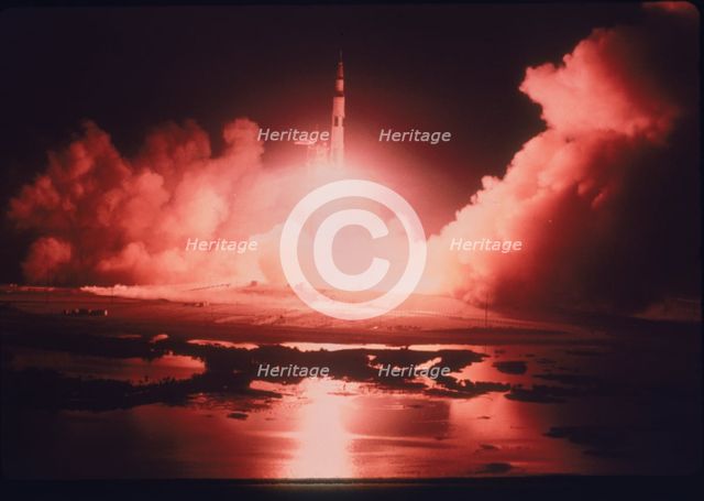 Launch of the Apollo 17 mission, 1972. Creator: Unknown.