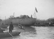 Launch of the Chilean destroy Almirante Condell 27th January 1913. Creator: Kirk & Sons of Cowes