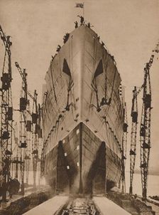 Launch of the Cunard ocean liner `Queen Mary`, 1934 (1935)