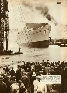 Launch of the Empress of Britain Glasgow, 11 June 1930, (1935). Creator: Unknown
