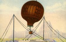 Launch of the Montgolfier Brothers balloon, June 1783, (1932). Creator: Unknown