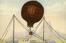 Launch of the Montgolfier Brothers balloon, June 1783, (1932). Creator: Unknown