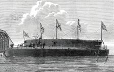 Launch of the Russian circular ironclad Admiral Popoff, 1876. Creator: Josiah Robert Wells