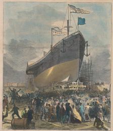 Launch of the Sea Steamer "Great Republic", pub. 24 November 1866. Creator: Charles Parsons (1821 - 1910)