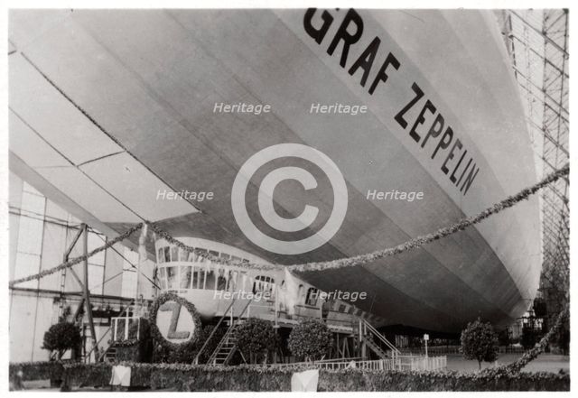 Launch ceremony for Zeppelin LZ127 'Graf Zeppelin', Friedrichshafen, Germany, 9th July 1928 (1933). Artist: Unknown