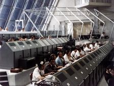 Launch Control Center in the John F Kennedy Space Center, Florida, USA, July 1969. Creator: NASA