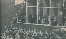 Launching of giant new British liner the RMS Queen Mary, September 26, 1934 (1936)