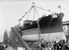 Launching of U.S.S. Texas, 1912. Creator: Harris & Ewing