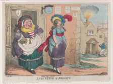 Launching a Frigate, [February 1, 1809], reprint., [February 1, 1809], reprint. Creator: Thomas Rowlandson