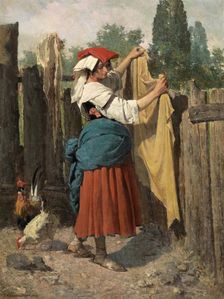 Laundress of Scarpa (Papal States), 1864. Creator: Joaquin Agrasot y Juan