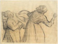 Laundress Carrying Linen, c. 1885/1895. Creator: Edgar Degas
