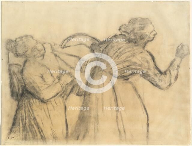 Laundress Carrying Linen, c. 1885/1895. Creator: Edgar Degas.