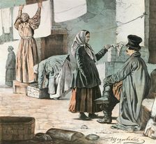 Laundresses 1846. Artist: Ignati Shchedrovsky