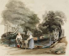 Laundresses, 1830-1899. Creator: Johan Knutson