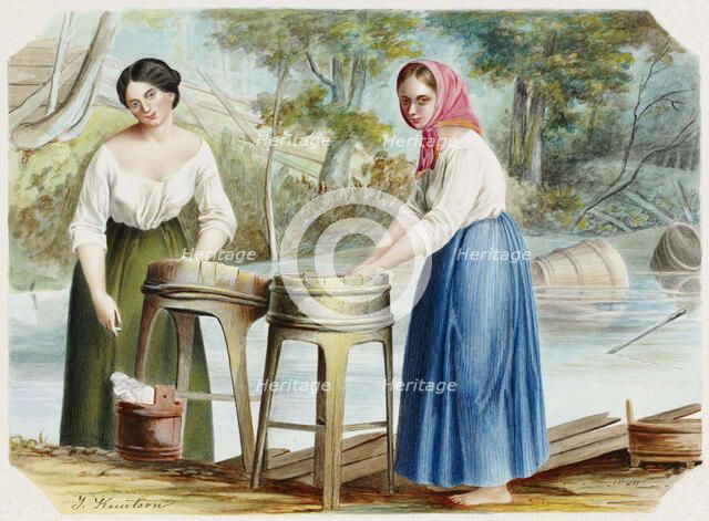 Laundresses, 1830-1899. Creator: Johan Knutson.