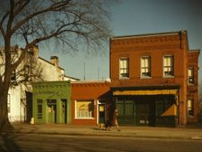 Laundry, barbershop and stores, Washington, D.C.?, between 1941 and 1942. Creator: Louise Rosskam