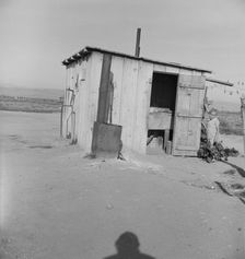 Laundry facilities for ten cabins at Arkansawyers auto camp, Salinas Valley, CA , 1939. Creator: Dorothea Lange
