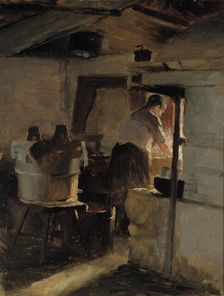 Laundry room, 1884. Creator: Albert Edelfelt