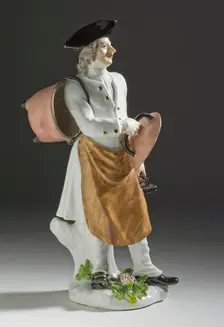 Laundryman (image 1 of 2), c.1748. Creators: Meissen Porcelain, Edme Bouchardon, Johann Joachim Kändler