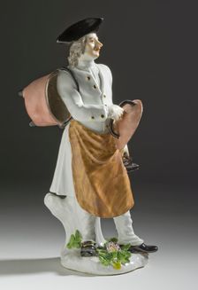 Laundryman (image 1 of 2), c.1748. Creators: Meissen Porcelain, Edme Bouchardon, Johann Joachim Kändler