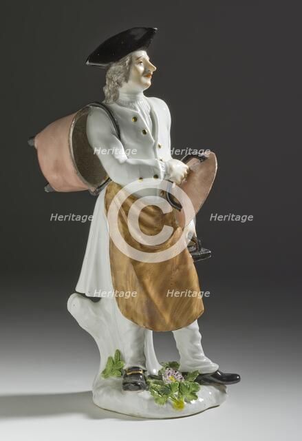 Laundryman (image 1 of 2), c.1748. Creators: Meissen Porcelain, Edme Bouchardon, Johann Joachim Kändler.