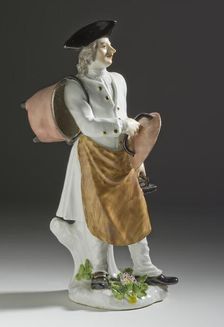 Laundryman (image 1 of 2), c.1748. Creators: Meissen Porcelain, Edme Bouchardon, Johann Joachim Kändler