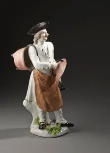 Laundryman (image 2 of 2), c.1748. Creators: Meissen Porcelain, Edme Bouchardon, Johann Joachim Kändler