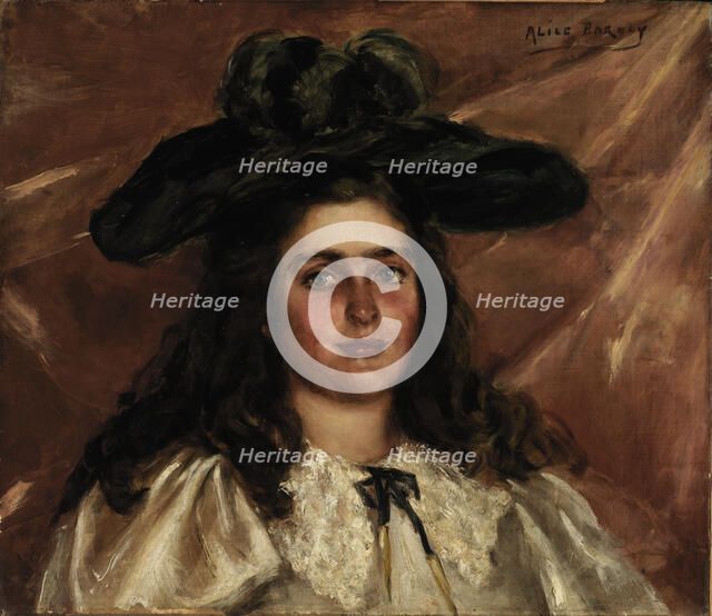 Laura Alice in Big Hat, ca. 1892-1895. Creator: Alice Pike Barney.