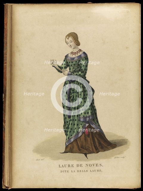 Laura de Noves (1310-1348), Late 18th cent.. Artist: Gatine, Georges Jacques (1773-1831)
