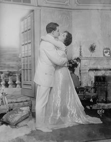 Laura Hall and Orrin Johnson embracing, scene form Children of Destiny, White N.Y. Photo, 1913. Creator: Bain News Service