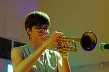 Laura Jurd, Laura Jurd Dinosaur, Battle Jazz Festival, Battle, East Sussex, July 2023. Creator: Brian O'Connor