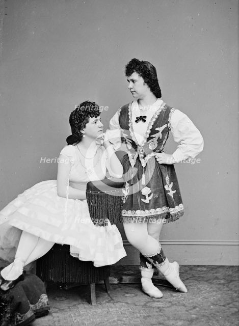 Laura Le Clair & Lottie Forbes, between 1855 and 1865. Creator: Unknown.