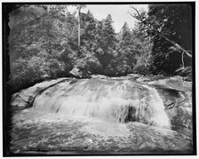 Laurel Cascade on Horse Pasture Creek, Sapphire, N.C., (1902?). Creator: William H. Jackson
